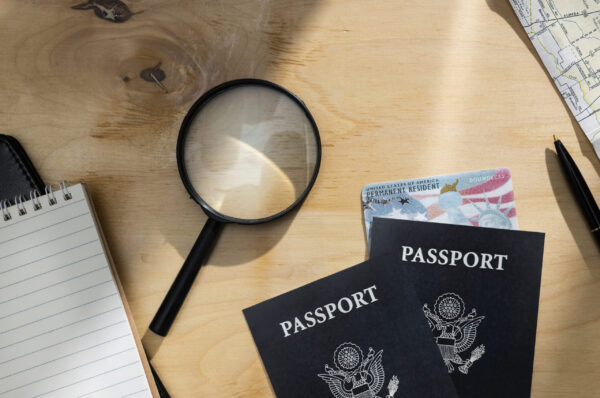 flat-lay-green-cards-passports flat-lay-green-cards-passports